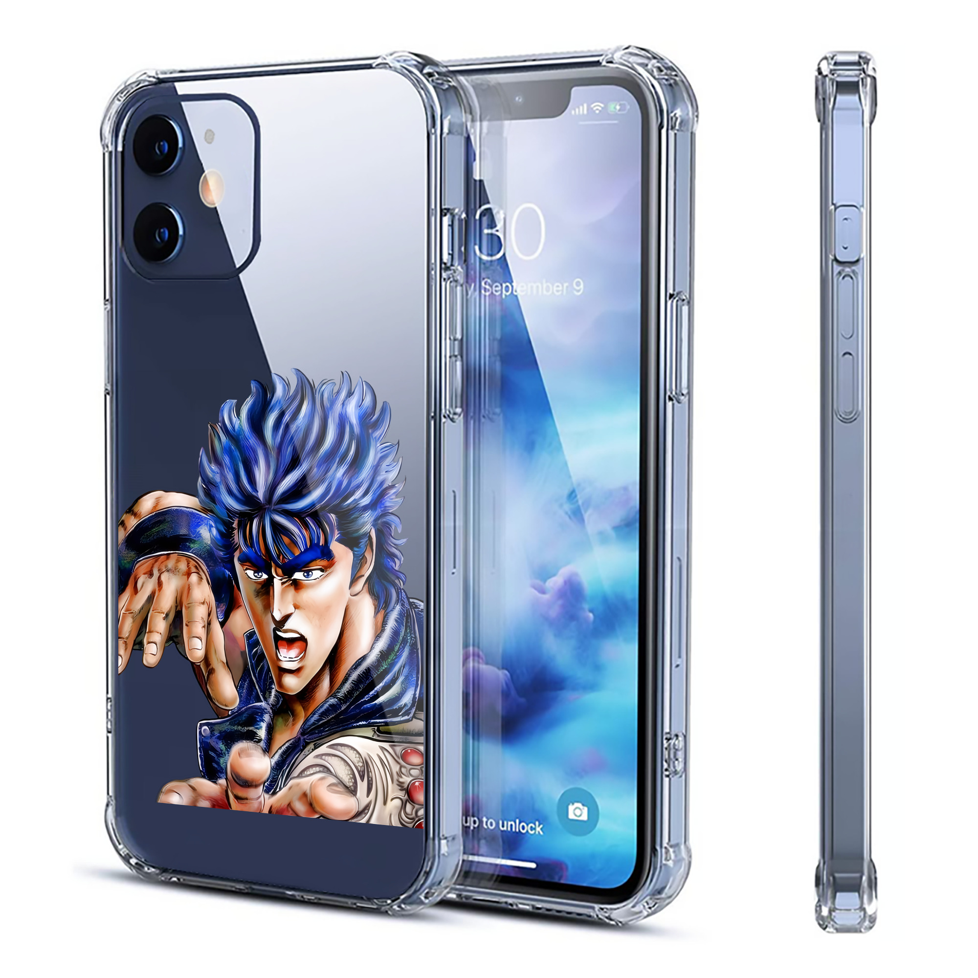 （画像用） 北斗の拳 Fist of the North Star 【iPhone 12シリーズ対応】透明スマホケース（クリアソフトケース）